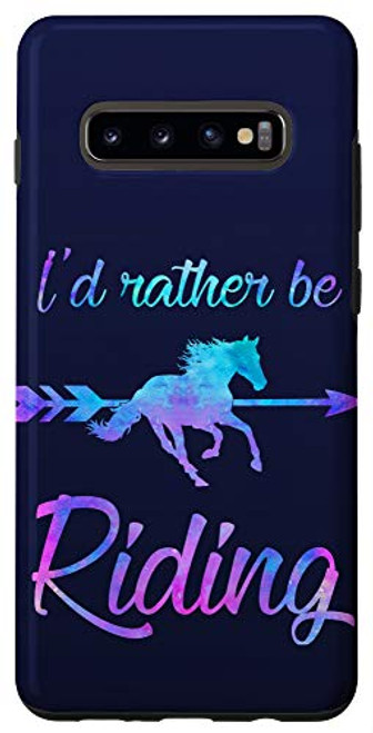 Galaxy S10Plus I'D RATHER BE RIDING Horses Equestrian Teen Girl Women Retro Case Galaxy S10Plus I'D RATHER BE RIDING Horses Equestrian Teen Girl Women Retro Case