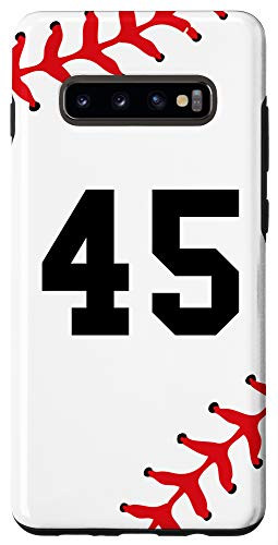 Galaxy S10Plus Baseball Jersey Uniform Number 45 Player Sports Team Gift Case