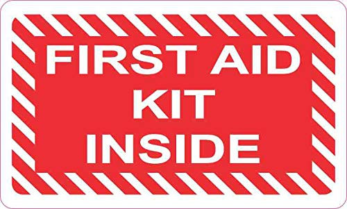 StickerTalk First Aid Kit Inside Vinyl Sticker, 5 inches by 3 inches