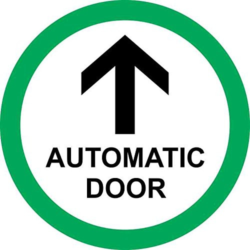 StickerTalk Circular Automatic Door Vinyl Sticker, 5 inches by 5 inches