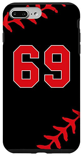 iPhone 7 Plus/8 Plus Baseball Jersey Uniform Number 69 Ball Player Gift for Guys Case