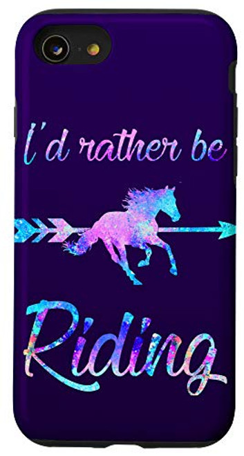 iPhone SE (2020) / 7 / 8 I'D RATHER BE RIDING Horses Equestrian Teen Girl Women Retro Case iPhone SE (2020) / 7 / 8 I'D RATHER BE RIDING Horses Equestrian Teen Girl Women Retro Case