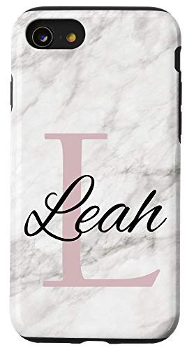 iPhone SE (2020) / 7 / 8 Leah Pink Monogram Letter L Girls Personalized Name Case