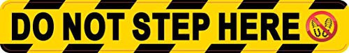 StickerTalk Do Not Step Here Vinyl Sticker, 7 inches by 1 inch