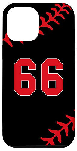 iPhone 12 Pro Max Baseball Jersey Uniform Number 66 Ball Player Gift for Guys Case