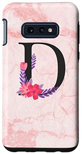 Galaxy S10e Flowers Women Girls Gift Cool Name Capital D Initial Letter Case