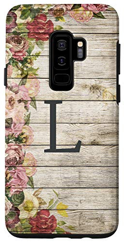 Galaxy S9Plus Letter L Initial Personalized Monogram Name Flower Farmhouse Case