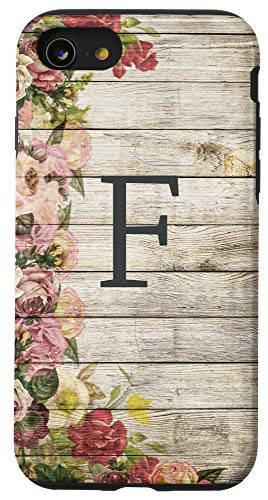 iPhone SE (2020) / 7 / 8 Letter F Initial Personalized Monogram Name Flower Farmhouse Case