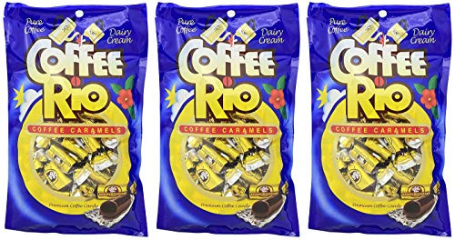 Adams  and  Brooks Coffee Rio Coffee Candy Pack of 3  Coffee Caramels 5.5 Ounces  Made with Real Coffee and Cream (Original Coffee)