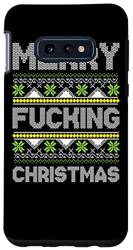 Galaxy S10e Merry Christmas F Inappropriate Snow-flake Funny X-Mas Gifts Case