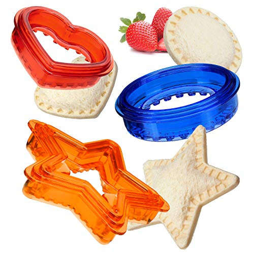 Sandwich Cutter and Sealer Uncrustable Sandwich Maker, Sandwich Cutter for Kids, 3 Sets Bento Sandwich Cutter for Kids Bento Box, Round Heart Star, Sandwich Decruster Press Mold Sandwich Cutter and Sealer Uncrustable Sandwich Maker, Sandwich Cutter for Kids, 3 Sets Bento Sandwich Cutter for Kids Bento Box, Round Heart Star, Sandwich Decruster Press Mold