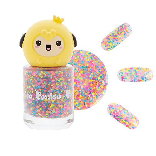 Puttisu Glitter Pang Pang Nail Polish G06 Pink Candy High-Gloss Sticker Type Water-Based