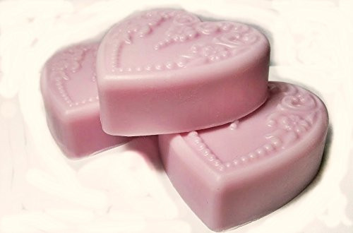 3 Wild Irish Rose Scented Heart Shaped Medium Size Goat Milk  and  Shea Soap Gift Set