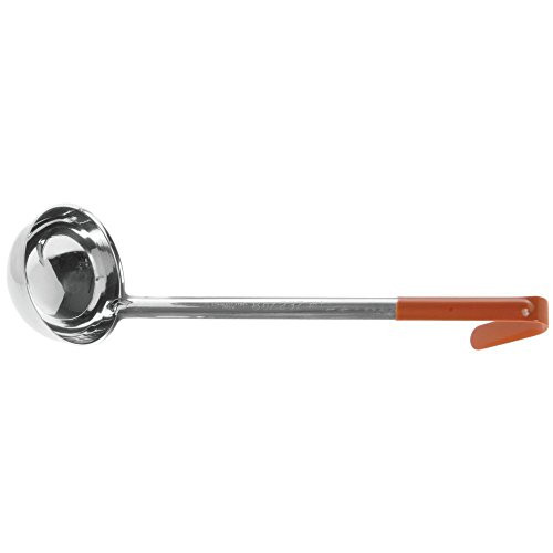 HUBERT 8 oz Ladle Stainless with Orange Handle - 12"L