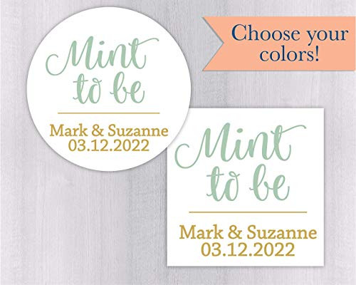Mint To Be Wedding Favor Stickers ( 078-WH)