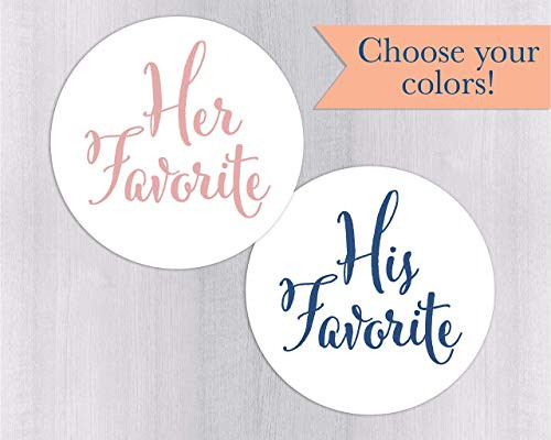 His Favorite Her Favorite Wedding Stickers, Favorites Wedding Favor Stickers, Wedding Favor Bag Sticker ( 376-WH)