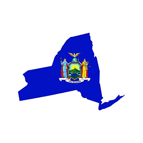 fagraphix New York State Shaped Flag Sticker Self Adhesive Vinyl Decal NY - 1.25 Wide