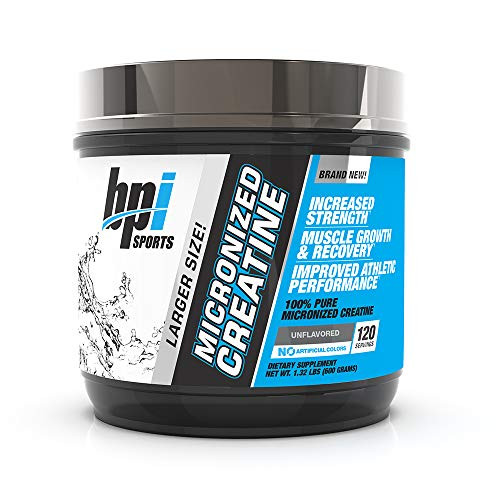 BPI Sports Micronized Creatine - Increase Strength - Reduce Fatigue - Lean Muscle Building - 100 percent Pure Creatine - Better Absorption - Supports Muscle Growth - Unflavored - 120 Servings - 21.16 Ounce BPI Sports Micronized Creatine - Increase Strength - Reduce Fatigue - Lean Muscle Building - 100 percent Pure Creatine - Better Absorption - Supports Muscle Growth - Unflavored - 120 Servings - 21.16 Ounce