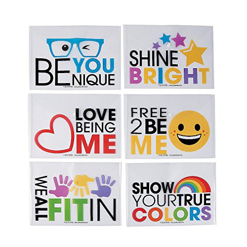 Fun Express Be You Envelope Folders - 12 Pieces - Educational and Learning Activities for Kids