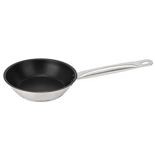Durable 304 Stainless Steel Non Stick Frying Pan Healthy Kitchen Cooking Cookware without Lid for Pancake Fried Eggs 220x50mm