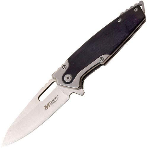 MTech MT-A1071BK Linerlock Black Stainless Drop Folder Folding Assist Open Knife