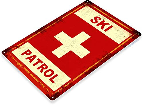 Tinworld TIN Sign B940 Ski Patrol Ski Slopes Lift Lodge Resort Expert Metal Decor Tinworld TIN Sign B940 Ski Patrol Ski Slopes Lift Lodge Resort Expert Metal Decor
