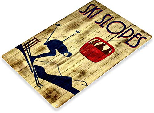 Tinworld TIN Sign B309 Ski Slopes Lift Resort Lodge Cabin Rustic Skiing Metal Decor Tinworld TIN Sign B309 Ski Slopes Lift Resort Lodge Cabin Rustic Skiing Metal Decor