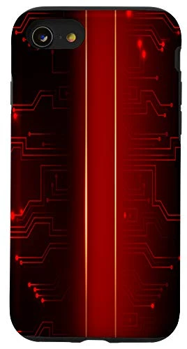 iPhone SE (2020) / 7 / 8 Red Circuit Board Software Developer Engineer Gift Idea Case