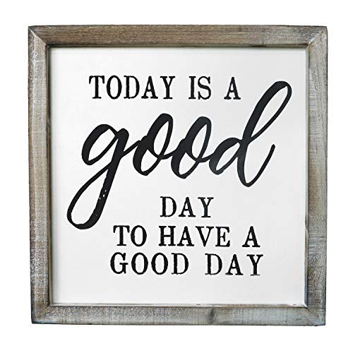 SANY DAYO HOME Wall Decor Signs with Inspirational Sayings 12 x 12 inches Rustic Wood Framed Modern Farmhouse Wall Hanging Art - Today is A Good Day to Have A Good Day SANY DAYO HOME Wall Decor Signs with Inspirational Sayings 12 x 12 inches Rustic Wood Framed Modern Farmhouse Wall Hanging Art - Today is A Good Day to Have A Good Day