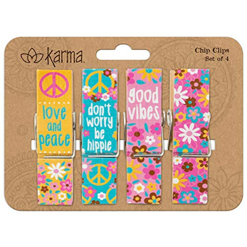 Karma Gifts KA202574 Chip Clips, Hippie