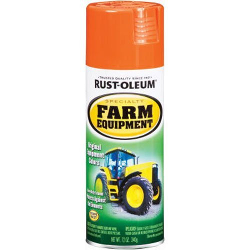 Rust-Oleum 7458830 Specialty Farm Equipment Spray Paint, 12 oz, Allis Chalmers Orange