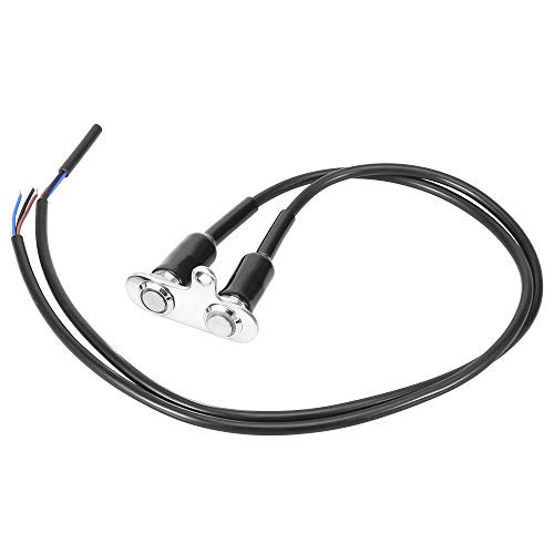 F FIERCE CYCLE Motorcycle Double Switch Button Headlight Fog Light Handlebar Adjustable Mount Switch with Red Indicator Light Left Side