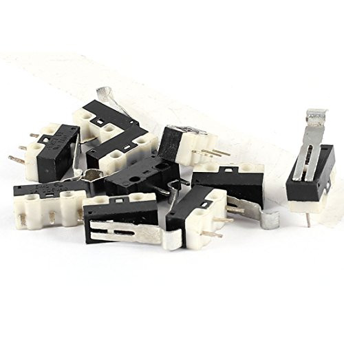 Aexit 10 Pcs Control electrical AC 125V 1A SPDT Short Lever Arm Momentary Micro Switch