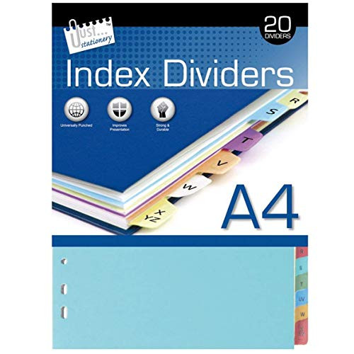 Tallon 2 X Just Stationery 20 AZ A4 Paper Index Divider