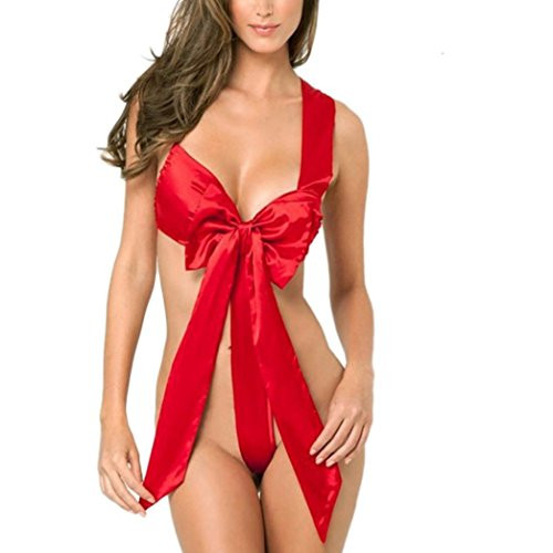 Jushye Sexy Lingerie Set, Christmas Sleepwear Fashion Womens Bow Racy Underwear Spice Suit Temptation Babydoll (Red, M) Jushye Sexy Lingerie Set, Christmas Sleepwear Fashion Womens Bow Racy Underwear Spice Suit Temptation Babydoll (Red, M)