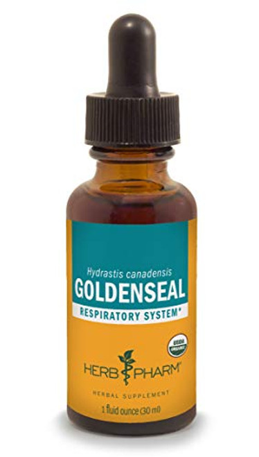 Herb Pharm Certified Organic Goldenseal Liquid Extract for Respiratory System Support, Organic Cane Alcohol, 1 Ounce Herb Pharm Certified Organic Goldenseal Liquid Extract for Respiratory System Support, Organic Cane Alcohol, 1 Ounce