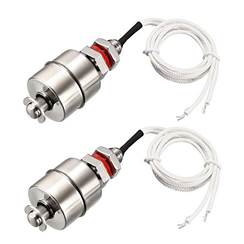 uxcell Stainless Steel Float Switch for Water Pump Tank swim pool garden pond Liquid Water Level Sensor M11 62mm Length 2Pcs