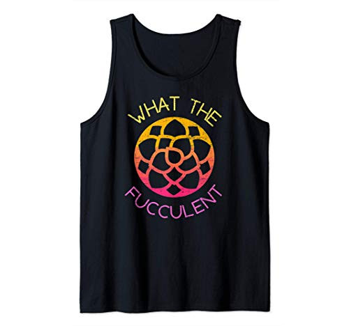 Succulent Garden Vaporwave Aesthetic Fucc What the Fucculent Tank Top
