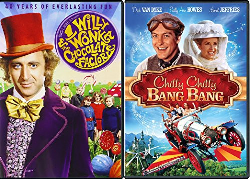 Chitty Chitty Bang Bang  and  Willy Wonka  and  the Chocolate Factory Musical DVD Set / Classic Family Movie Bundle Double Feature