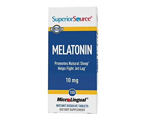 Superior Source Melatonin 10mg with Chamomile Instant Dissolve Tablets - Non Addictive Sleep Aid - Sublingual Melatonin - Natural Sleeping Pills for Adults 60 Count Superior Source Melatonin 10mg with Chamomile Instant Dissolve Tablets - Non Addictive Sleep Aid - Sublingual Melatonin - Natural Sleeping Pills for Adults 60 Count