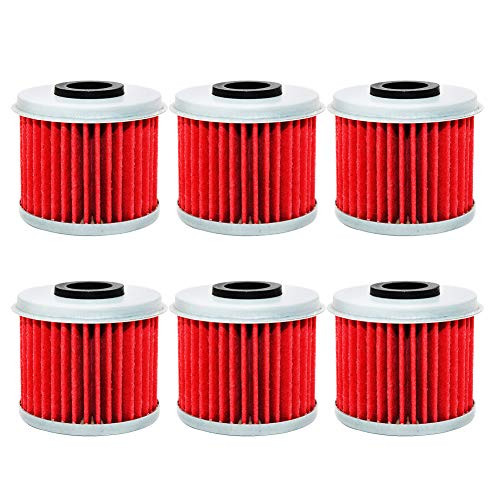 6 Pack Yerbay Motorcycle Oil Filter for Honda CRF 150R CRF150R Expert 150 2007-2014 2016 / CRF150 F CRF150F 2012-2014