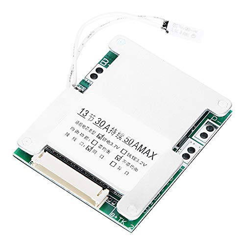 13S 30A Lithium Battery Charging Protection Board Precision BMS PCB Board 3.7V, Overdischarge, Overcharge, Short Circuit, and Temperature Protection