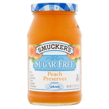 Smucker's Sugar Free, Peach Preserves, 12.75 Ounce (Pack of 2)