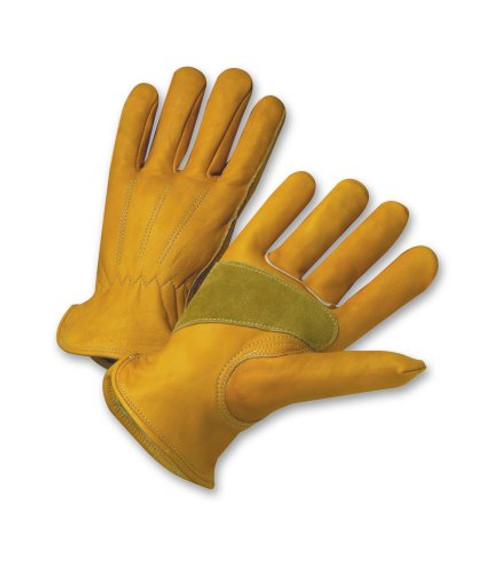 West Chester Holdings 84000/L Master Guard Premium Grain Cowhide Driver Glove, Gold