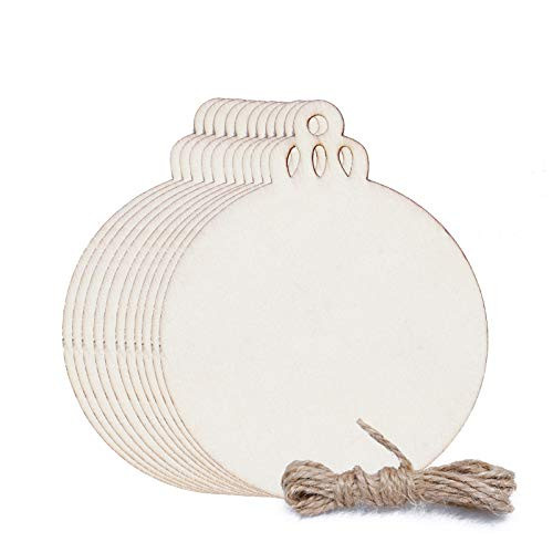 Kubert Pack of 50 Wooden Crafts to Paint Christmas Tree Hanging Ornaments Unfinished Wood Cutouts Christmas Decoration DIY Crafts (Wooden Circles Cutouts) Kubert Pack of 50 Wooden Crafts to Paint Christmas Tree Hanging Ornaments Unfinished Wood Cutouts Christmas Decoration DIY Crafts (Wooden Circles Cutouts)