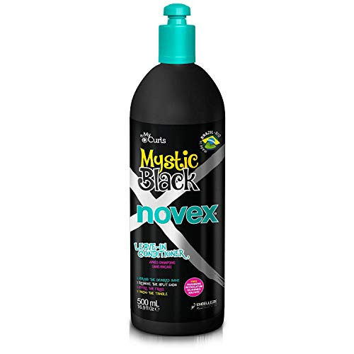 Novex Mystic Black Leave In Conditioner 500g/17.6oz - Enriched With Baobab Oil  For Frizz-Free Shinier Stronger Softer Curls