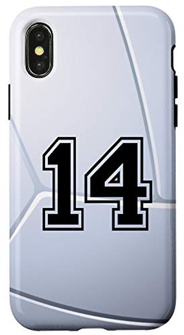 iPhone X/XS Volleyball Jersey Number  14 Fourteen No 14 Game Play Case