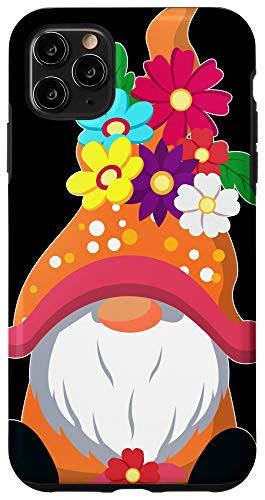 iPhone 11 Pro Max Funny Garden Gnome With Flowers - Spring Time Gift Case
