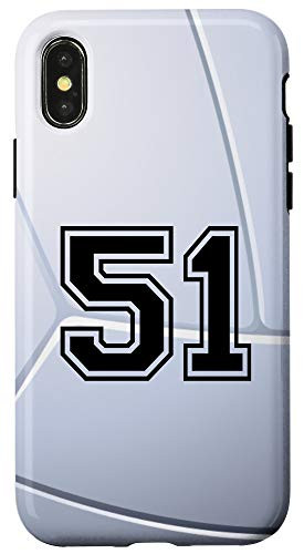 iPhone X/XS Volleyball Jersey Number  51 Fifty One No 51 Game Play Case