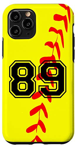 iPhone 11 Pro Softball Jersey Number  89 Eighty Nine No 89 Game Play Fun Case